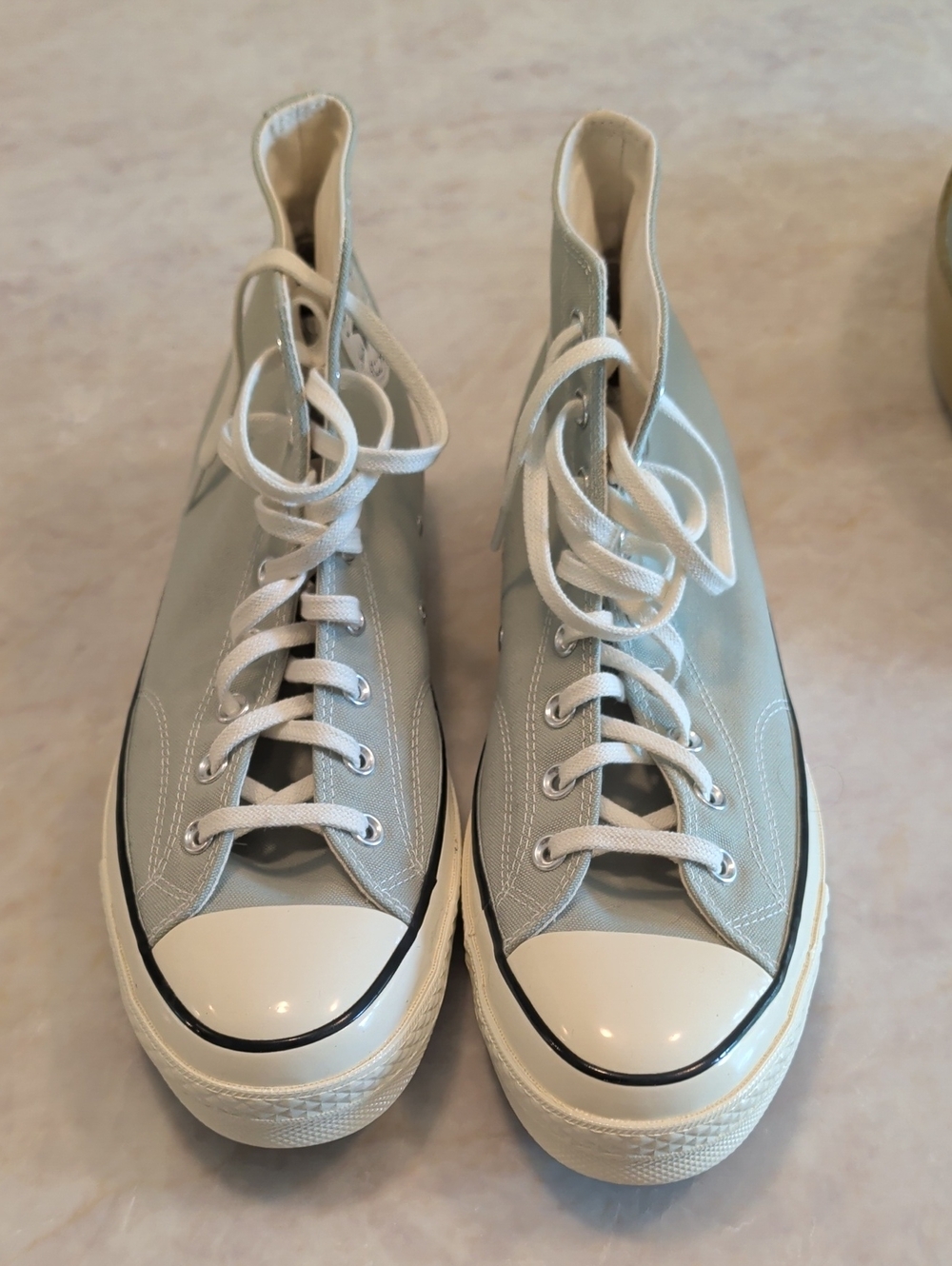 Men's High-Top Canvas Sneakers in Light Gray Converse All stars Mint